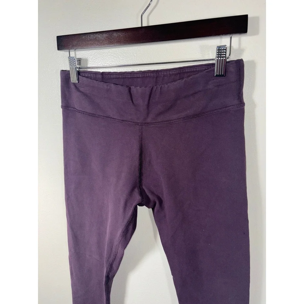 Pact Organic Cotton Leggings Women Sz M Purple Sustainable Yoga Pants Perfect - Picture 2 of 6